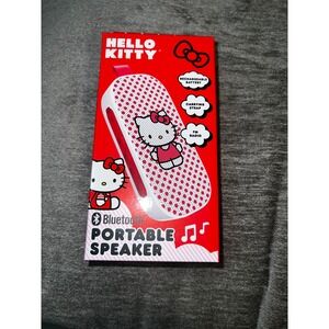 Hello Kitty Bluetooth Portable Speaker Red White FM Radio HKBTPSPKRD Sanrio